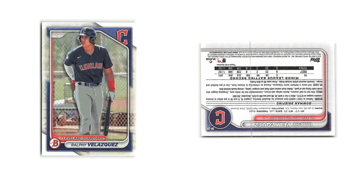 Ralphy Velazquez 2024 Bowman Prospects #BP-29 Cleveland Guardians NM