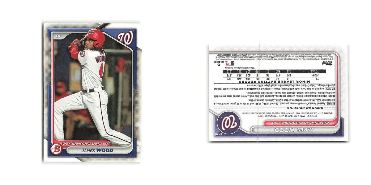 James Wood 2024 Bowman Prospects #BP-91 Washington Nationals Baseball Card NM