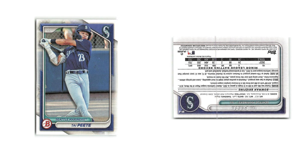 Tai Peete 2024 Bowman Prospects #BP-9 Seattle Mariners Baseball Card NM