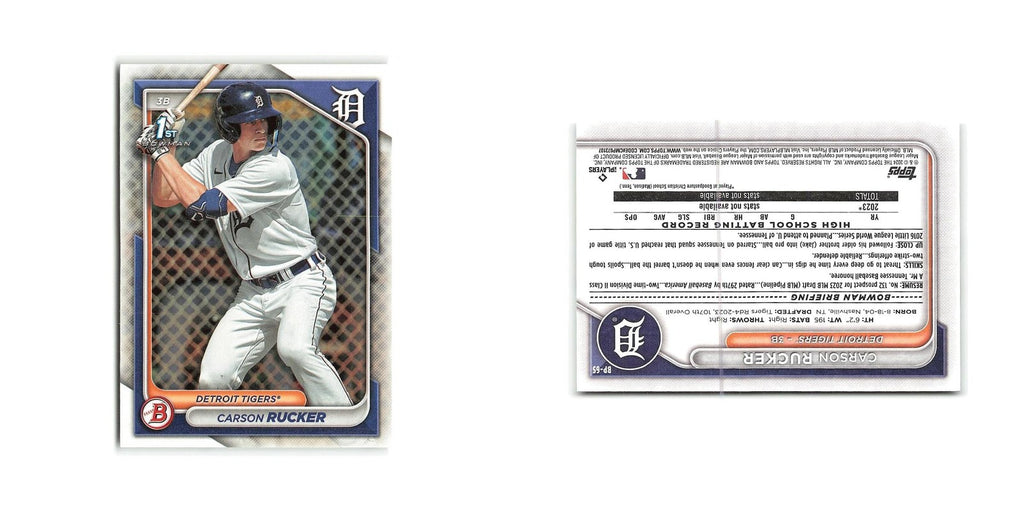 Carson Rucker 2024 Bowman Prospects #BP-65 Detroit Tigers Baseball Card NM