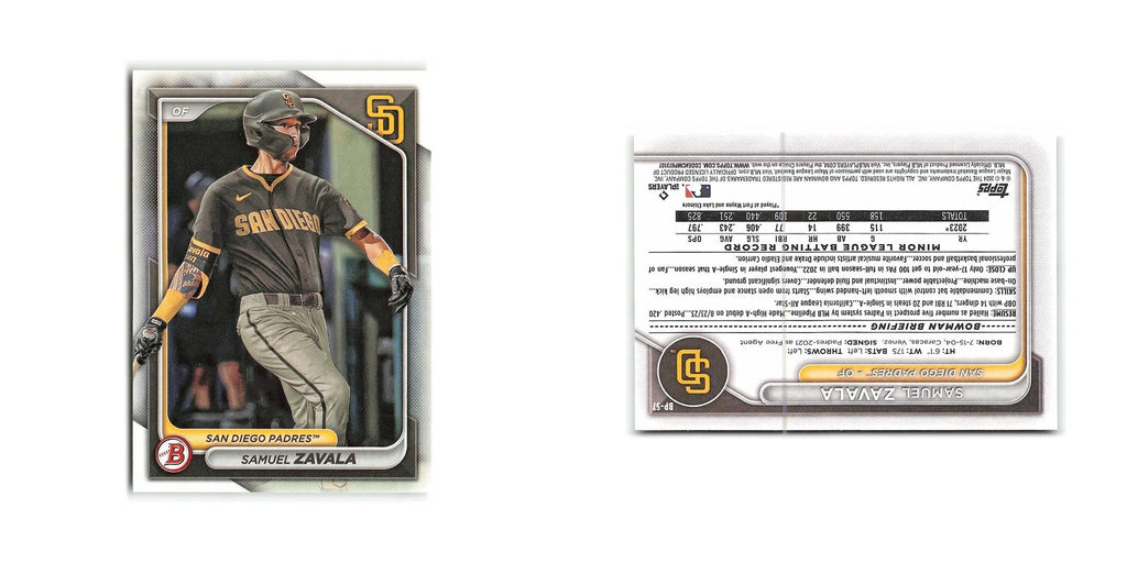 Samuel Zavala 2024 Bowman Prospects #BP-57 San Diego Padres Baseball Card NM