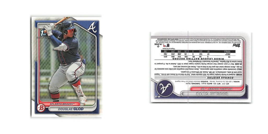 Douglas Glod 2024 Bowman Prospects #BP-11 Atlanta Braves Baseball Card NM