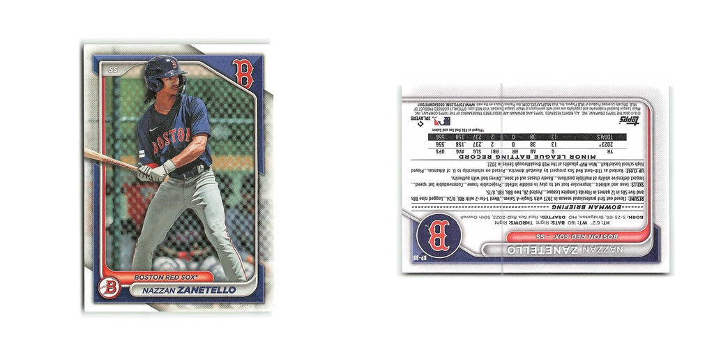 Nazzan Zanetello 2024 Bowman Prospects #BP-88 Boston Red Sox Baseball Card NM