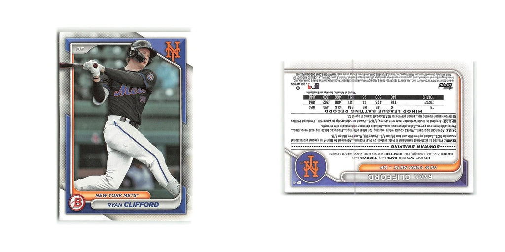 Ryan Clifford 2024 Bowman Prospects #BP-1 New York Mets Baseball Card NM