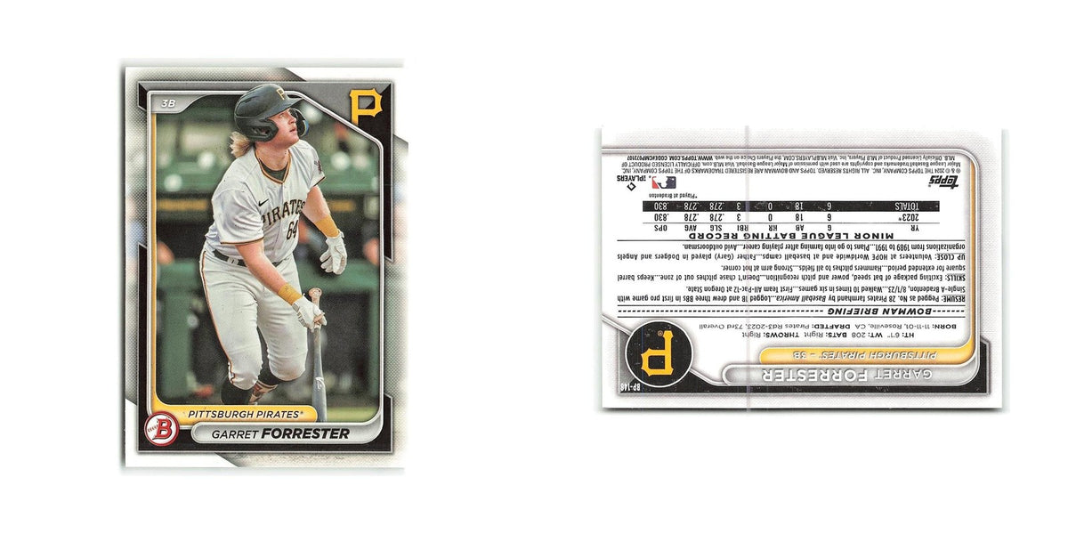 Garret Forrester 2024 Bowman Prospects #BP-148 Pittsburgh Pirates NM
