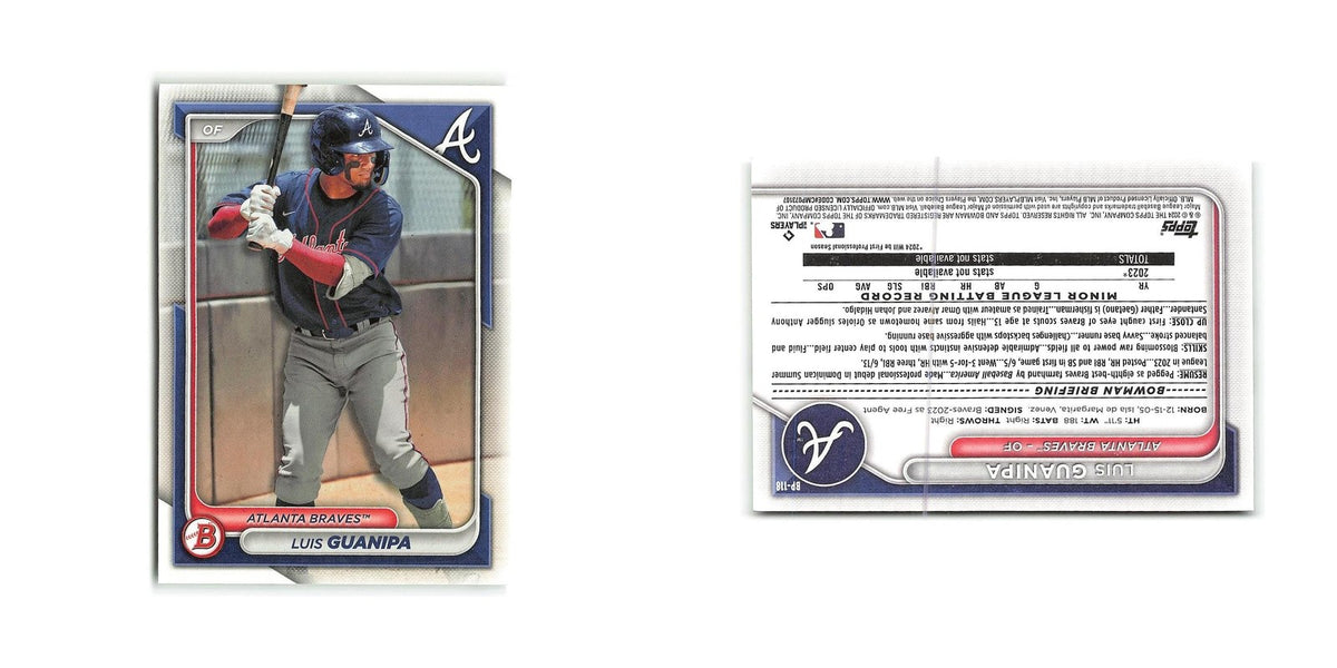 Luis Guanipa 2024 Bowman Prospects #BP-118 Atlanta Braves Baseball Card NM