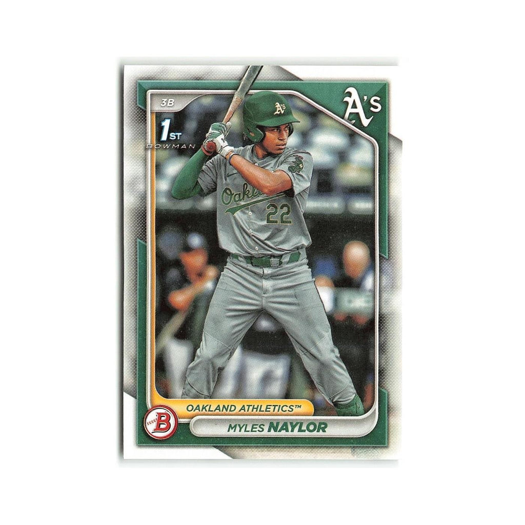 Myles Naylor 2024 Bowman Prospects #BP-136 Oakland Athletics Baseball Card NM