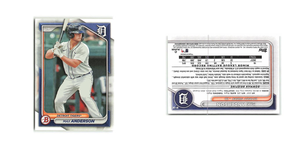 Max Anderson 2024 Bowman Prospects #BP-128 Detroit Tigers Baseball Card NM