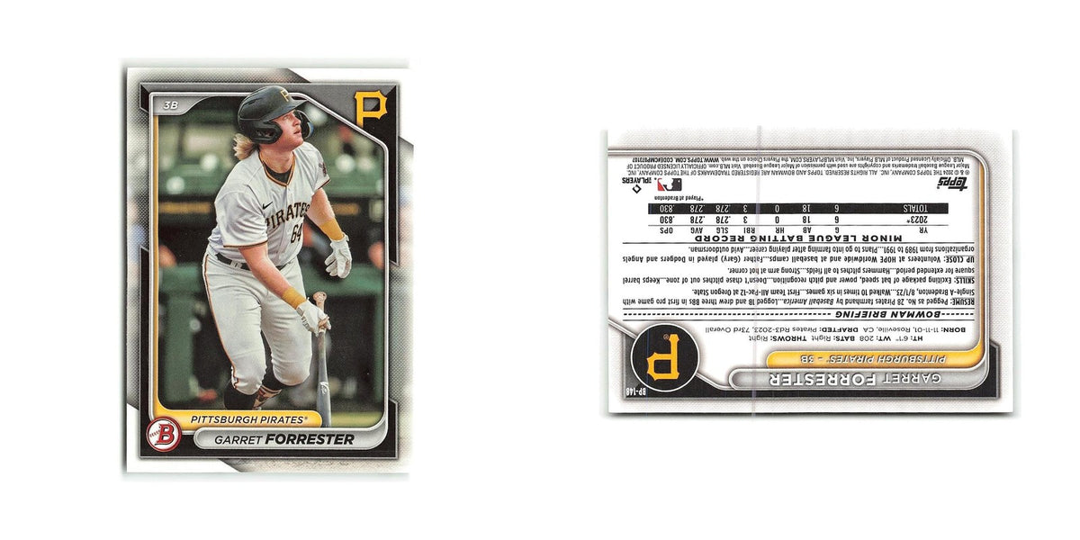 Garret Forrester 2024 Bowman Prospects #BP-148 Pittsburgh Pirates NM