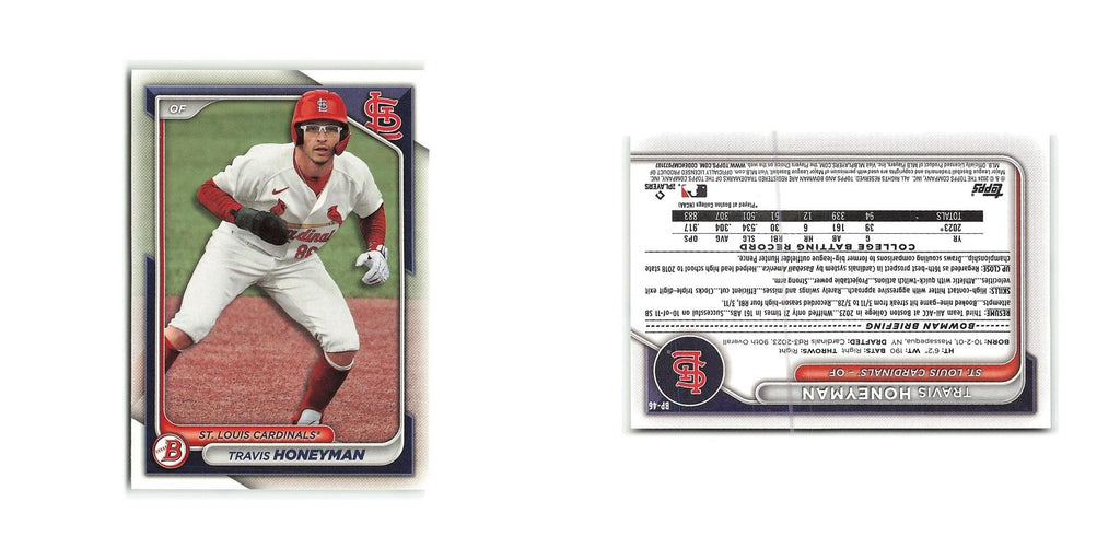Travis Honeyman 2024 Bowman Prospects #BP-46 St. Louis Cardinals NM