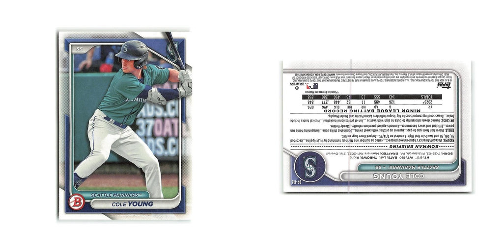 Cole Young 2024 Bowman Prospects #BP-112 Seattle Mariners Baseball Card NM