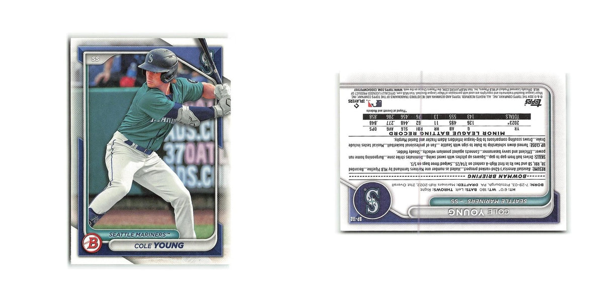 Cole Young 2024 Bowman Prospects #BP-112 Seattle Mariners Baseball Card NM