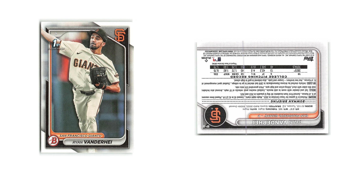 Ryan Vanderhei 2024 Bowman Prospects #BP-15 San Francisco Giants NM