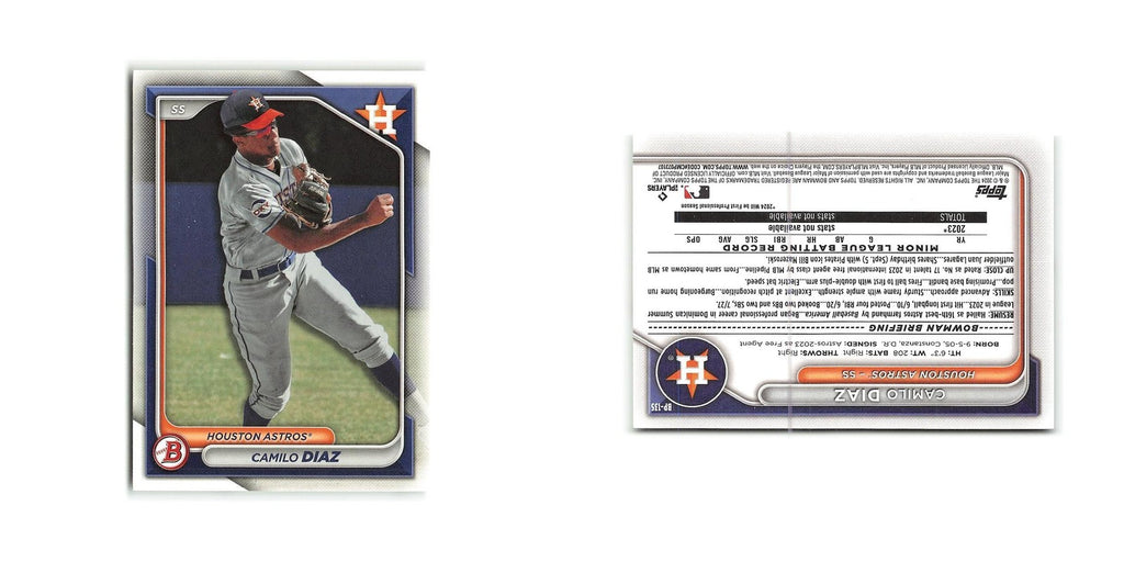 Camilo Diaz 2024 Bowman Prospects #BP-135 Houston Astros Baseball Card NM