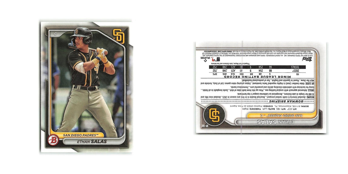 Ethan Salas 2024 Bowman Prospects #BP-102 San Diego Padres Baseball Card NM