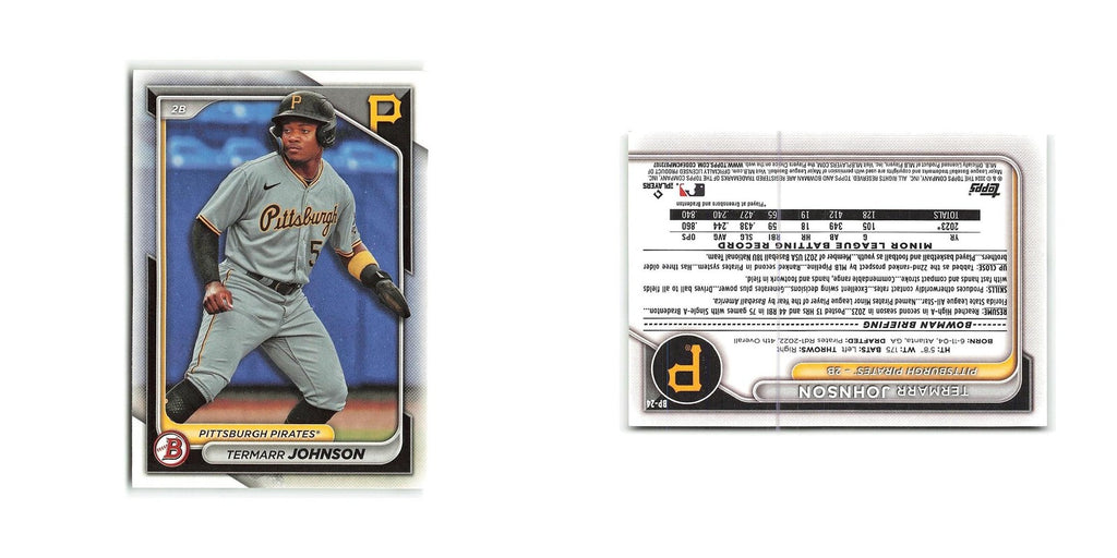 Termarr Johnson 2024 Bowman Prospects #BP-24 Pittsburgh Pirates Baseball Card NM