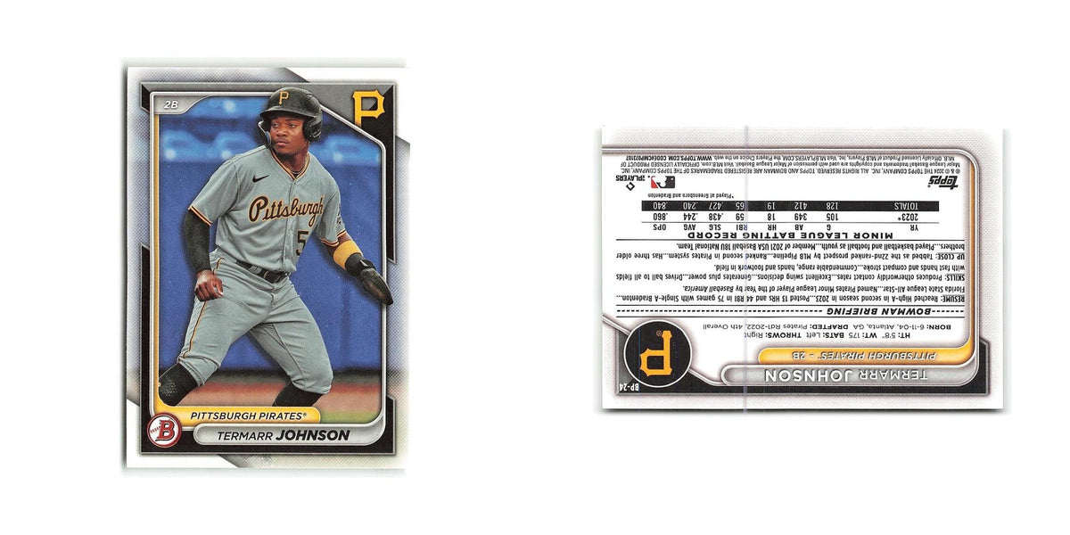 Termarr Johnson 2024 Bowman Prospects #BP-24 Pittsburgh Pirates Baseball Card NM