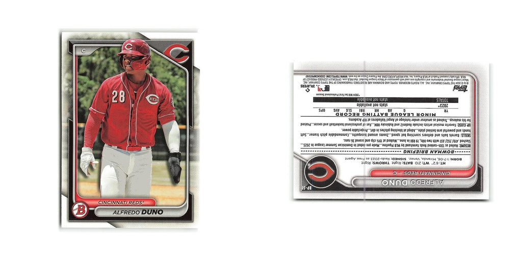 Alfredo Duno 2024 Bowman Prospects #BP-51 Cincinnati Reds Baseball Card NM