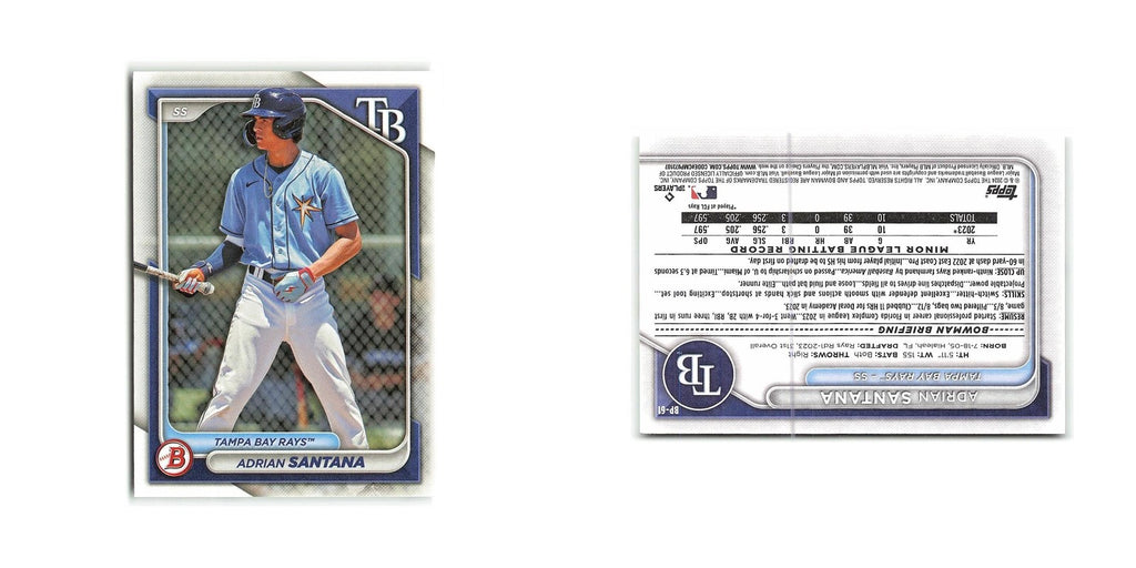 Adrian Santana 2024 Bowman Prospects #BP-61 Tampa Bay Rays Baseball Card NM