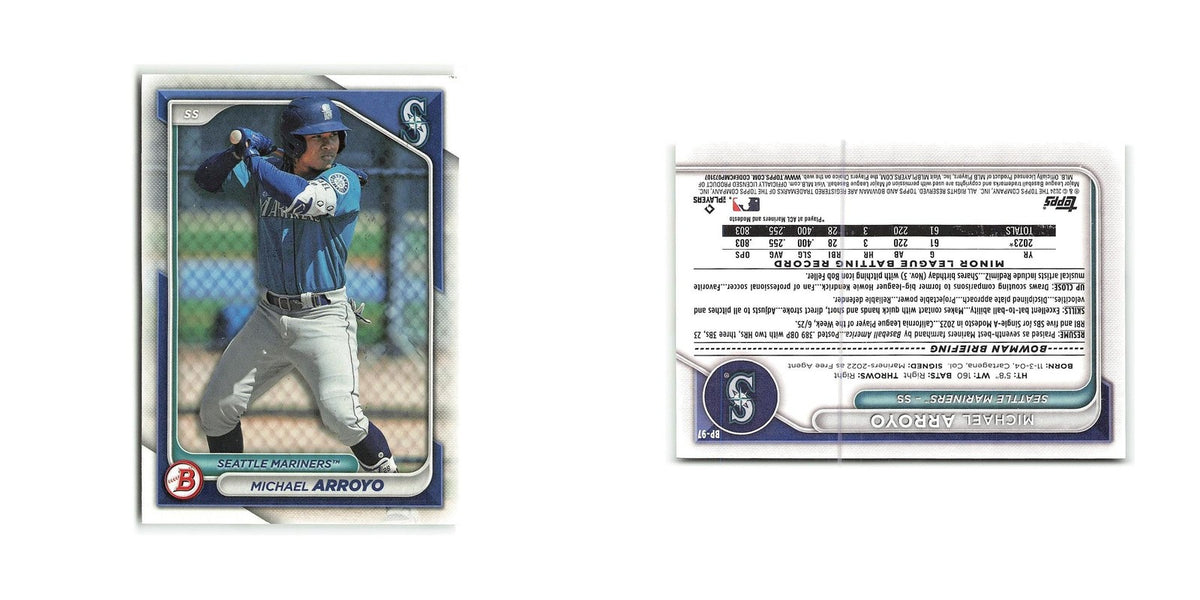 Michael Arroyo 2024 Bowman Prospects #BP-97 Seattle Mariners Baseball Card NM