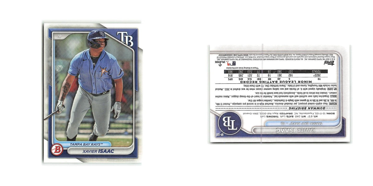 Xavier Isaac 2024 Bowman Prospects #BP-133 Tampa Bay Rays Baseball Card NM