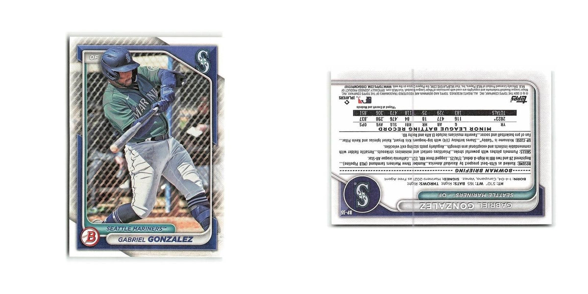 Gabriel Gonzalez 2024 Bowman Prospects #BP-35 Seattle Mariners Baseball Card NM