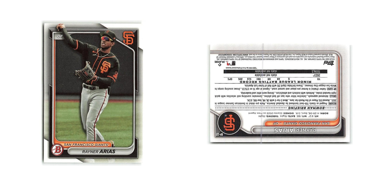 Rayner Arias 2024 Bowman Prospects #BP-127 San Francisco Giants Baseball Card NM