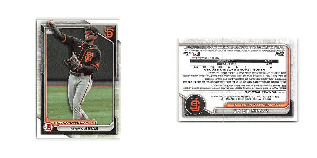Rayner Arias 2024 Bowman Prospects #BP-127 San Francisco Giants Baseball Card NM