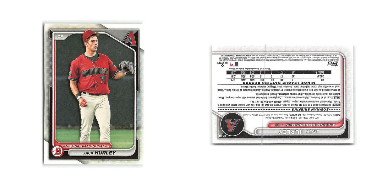 Jack Hurley 2024 Bowman Prospects #BP-104 Arizona Diamondbacks Baseball Card NM