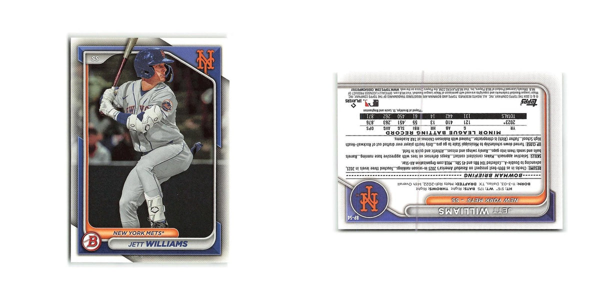 Jett Williams 2024 Bowman Prospects #BP-54 New York Mets Baseball Card NM