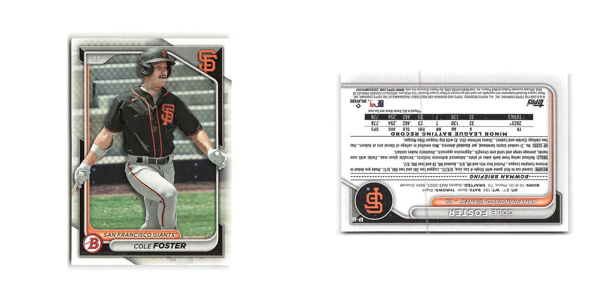 Cole Foster 2024 Bowman Prospects #BP-83 San Francisco Giants Baseball Card NM