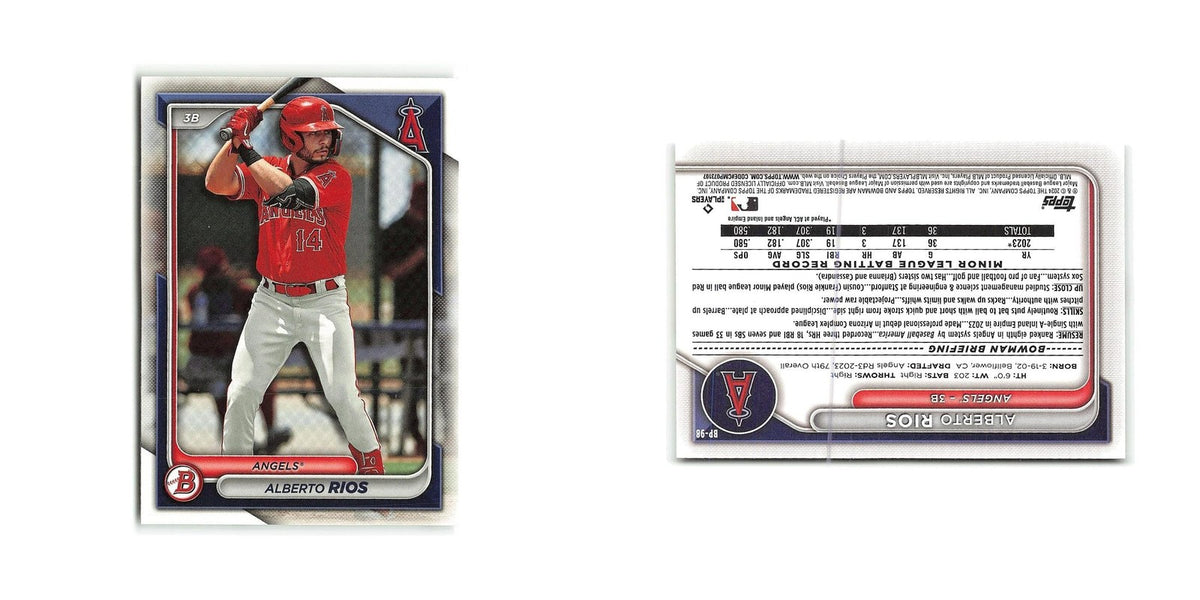 Alberto Rios 2024 Bowman Prospects #BP-98 Los Angeles Angels Baseball Card NM