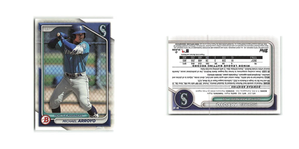 Michael Arroyo 2024 Bowman Prospects #BP-97 Seattle Mariners Baseball Card NM