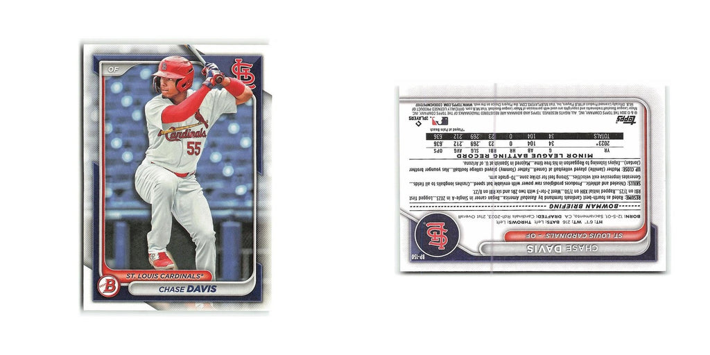 Chase Davis 2024 Bowman Prospects #BP-150 St. Louis Cardinals Baseball Card NM