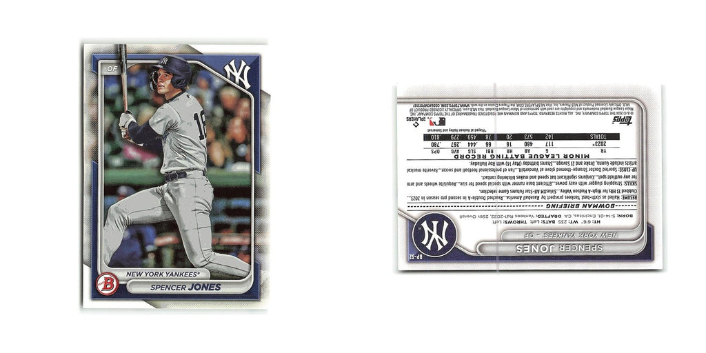 Spencer Jones 2024 Bowman Prospects #BP-32 New York Yankees Baseball Card NM