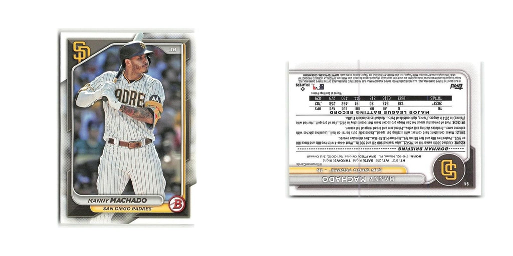 Manny Machado 2024 Bowman #94 San Diego Padres Baseball Card NM
