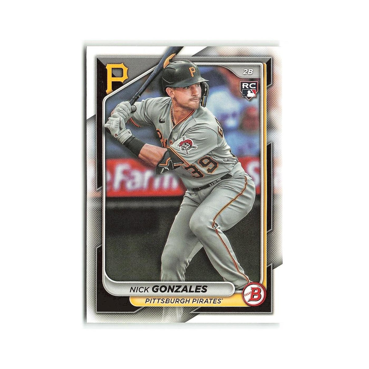 Nick Gonzales Rookie 2024 Bowman #62 Pittsburgh Pirates Baseball Card NM
