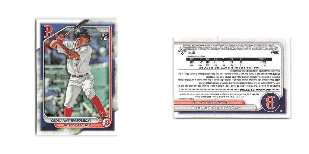 Ceddanne Rafaela Rookie 2024 Bowman #84 Boston Red Sox Baseball Card NM