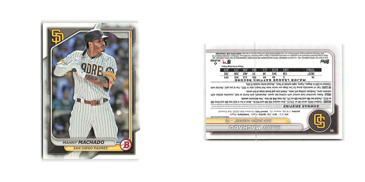 Manny Machado 2024 Bowman #94 San Diego Padres Baseball Card NM