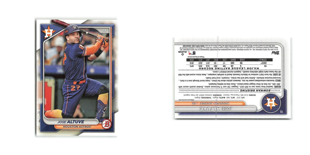 Jose Altuve 2024 Bowman #73 Houston Astros Baseball Card NM