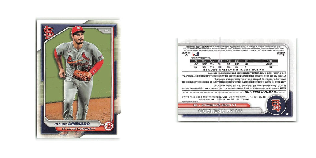 Nolan Arenado 2024 Bowman #47 St. Louis Cardinals Baseball Card NM