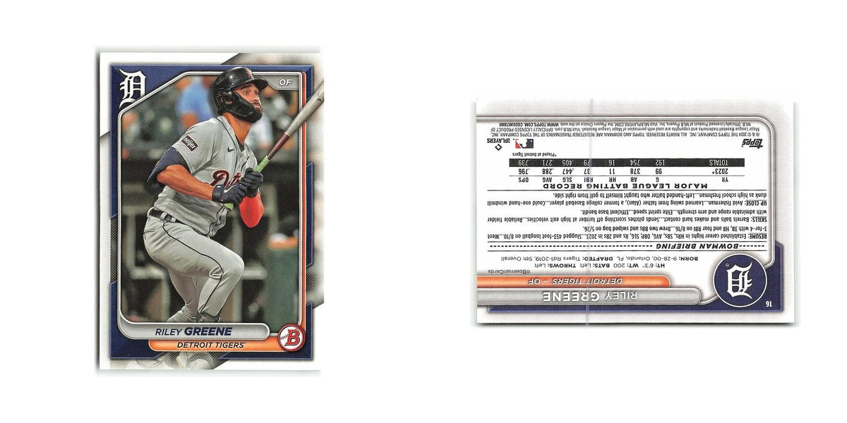 Riley Greene 2024 Bowman #16 Detroit Tigers Baseball Card NM