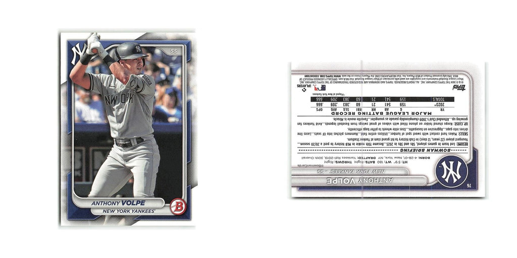 Anthony Volpe 2024 Bowman #76 New York Yankees Baseball Card NM