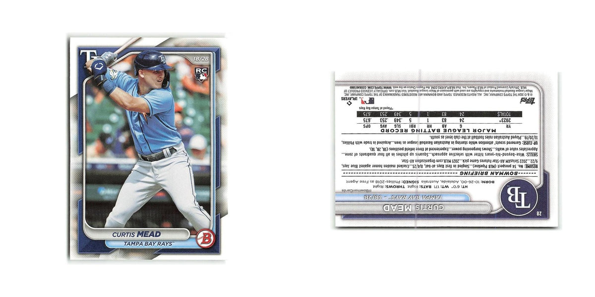 Curtis Mead 2024 Bowman #28 Tampa Bay Rays Baseball Card NM