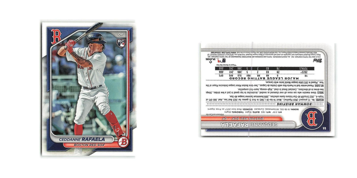 Ceddanne Rafaela Rookie 2024 Bowman #84 Boston Red Sox Baseball Card NM