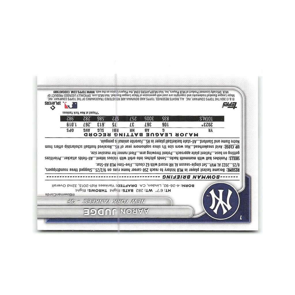 Aaron Judge 2023 Bowman #1 New York Yankees Baseball Card NM