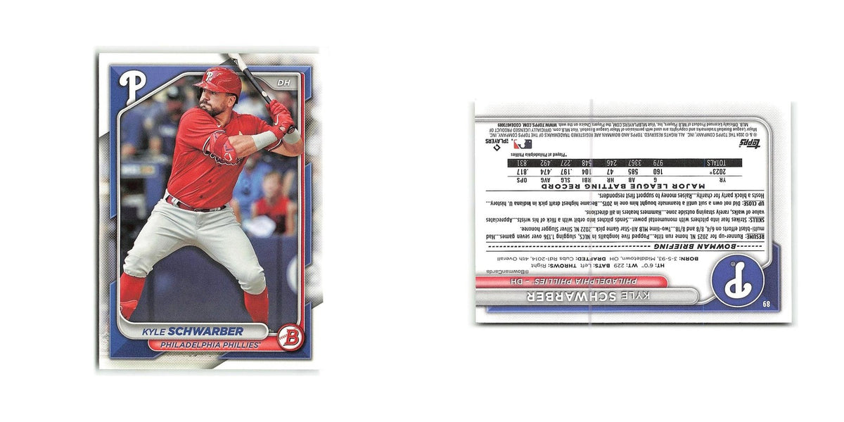 Kyle Schwarber 2024 Bowman #89 Philadelphia Phillies Baseball Card NM