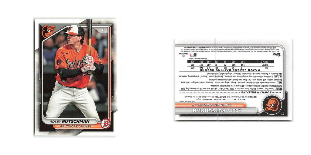 Adley Rutschman 2024 Bowman #77 Baltimore Orioles Baseball Card NM