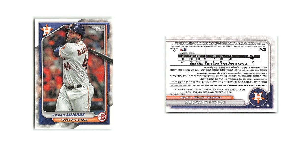 Yordan Alvarez 2024 Bowman #53 Houston Astros Baseball Card NM