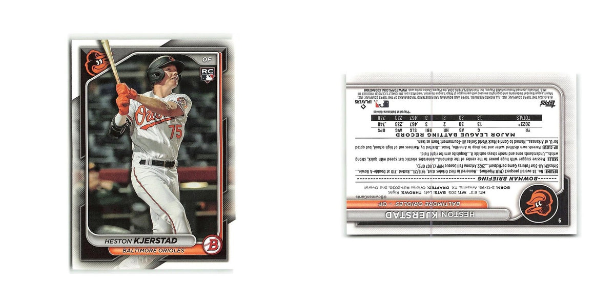 Heston Kjerstad Rookie 2024 Bowman #9 Baltimore Orioles Baseball Card NM